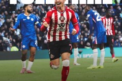 英超切尔西1-2桑德兰 加纳乔斩获处子球 塔勒比补射献绝杀