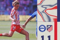 西甲阿拉维斯1-1马竞 朱利亚诺-西蒙尼破门 格列兹曼射门中柱