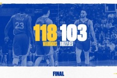 库里28+10+7瓦兰27+13 勇士大胜灰熊