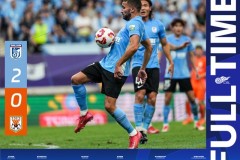 中超大连英博2-0山东泰山 刘祝润破门 拉布亚德传射建功