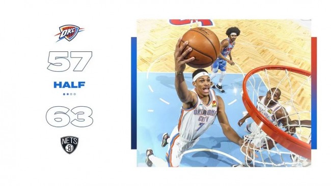 雷霆VS篮网上半场