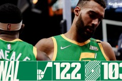 爵士122-103大胜开拓者 戈贝尔18+21米切尔37分