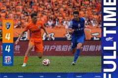 中超云南玉昆4-4上海申花 高天意传射建功 蒋圣龙头槌破门