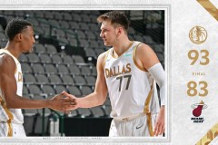 独行侠主场93-83扑灭热火 东契奇准三双27+15+7