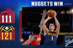 掘金121-111力克猛龙 波特23+7率队迎四连胜