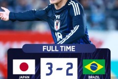 友谊赛日本3-2逆转巴西 南野拓实破门 中村敬斗、上田绮世建功