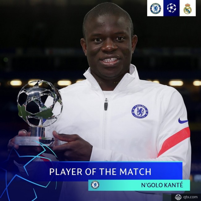 坎特当选全场最佳