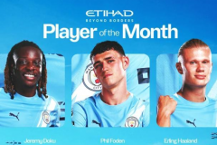 曼城9月最佳球员候选 球队锋线三将入选