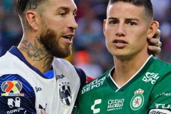 拉莫斯与J罗在墨超同场竞技 两人曾是皇马队友