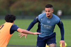 马丁内利热苏斯回归训练 枪手阵容得到补充